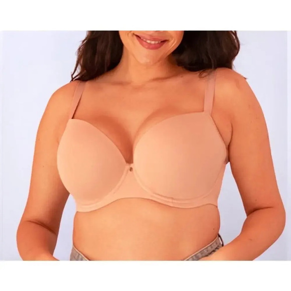 Curvy Kate Smoothie T-Shirt Plunge Latte Beige - 32G
